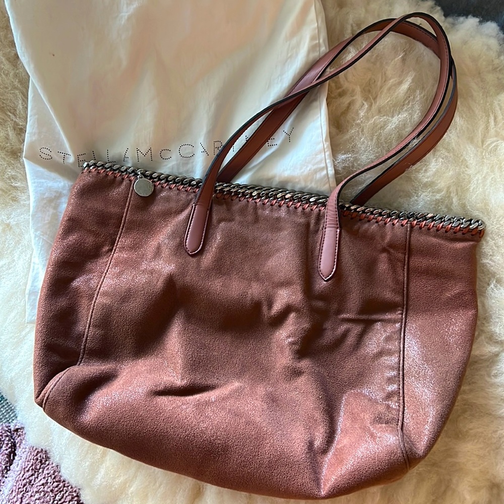 Stella McCartney Burnt Sienna Falabella Chain Trimmed Tote RARE color for fall!